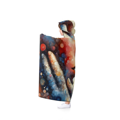 Dialogue Trust Tachism Hooded Blanket - ATUH.ART