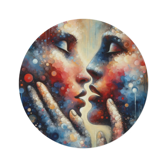 Dialogue Trust Tachism Round Rug - ATUH.ART
