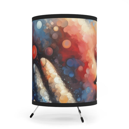 Dialogue Trust Tachism Tripod Lamp with High-Res Printed Shade, US\CA plug - ATUH.ART
