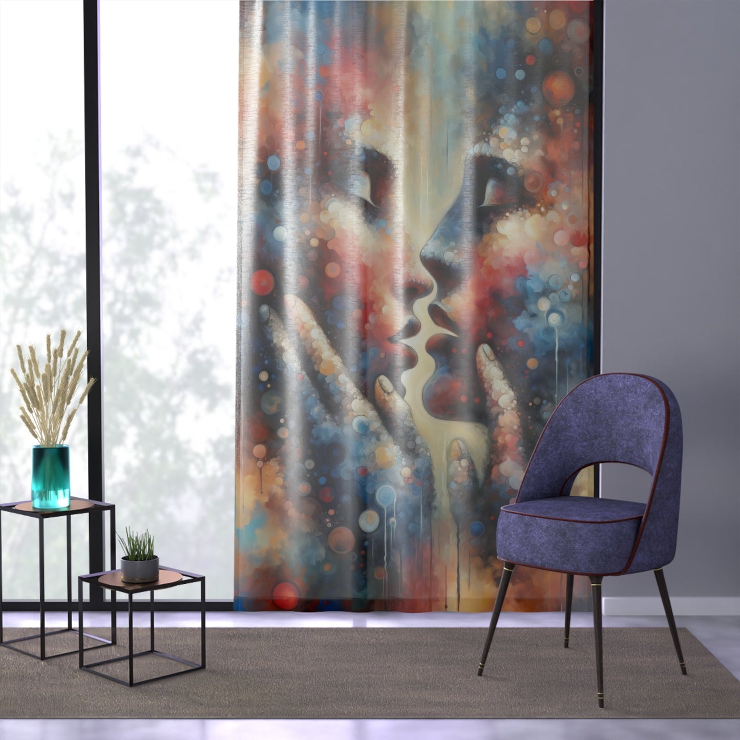 Dialogue Trust Tachism Window Curtain - ATUH.ART