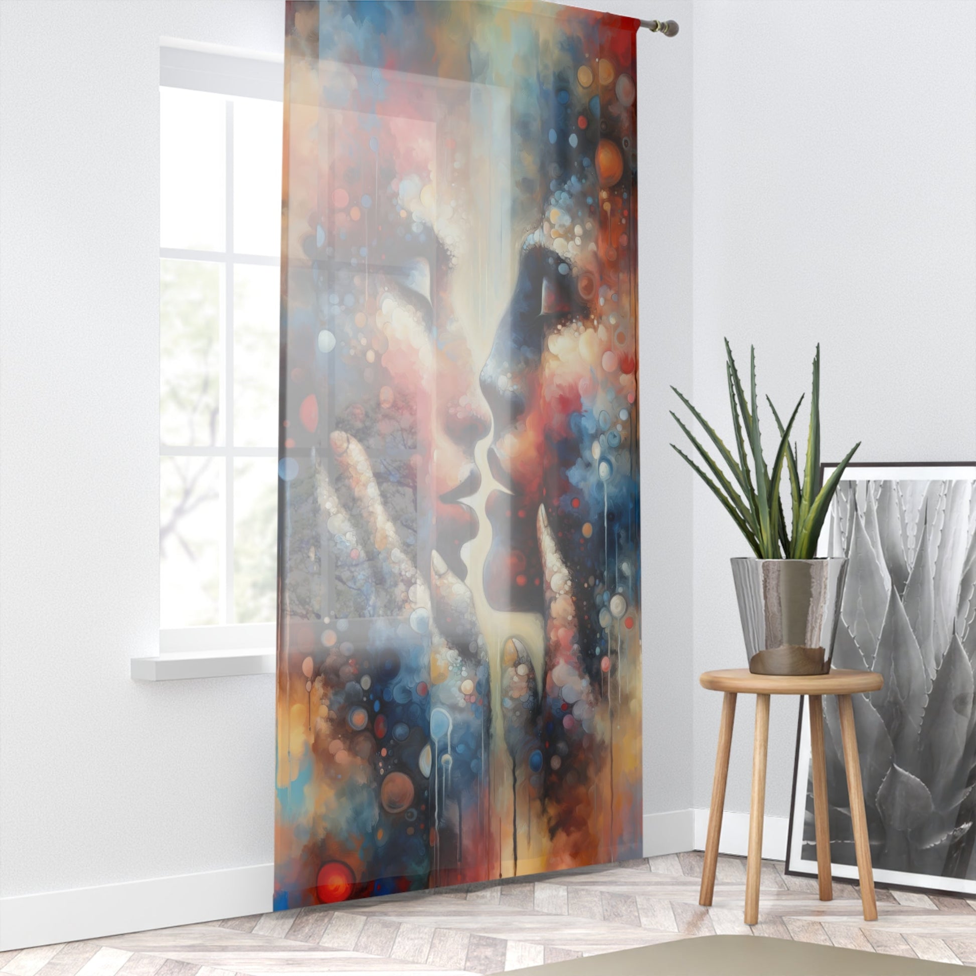 Dialogue Trust Tachism Window Curtain - ATUH.ART