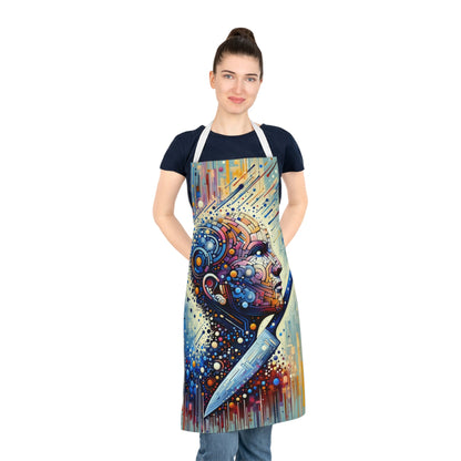 Digital Carving Abstract Adult Apron (AOP) - ATUH.ART