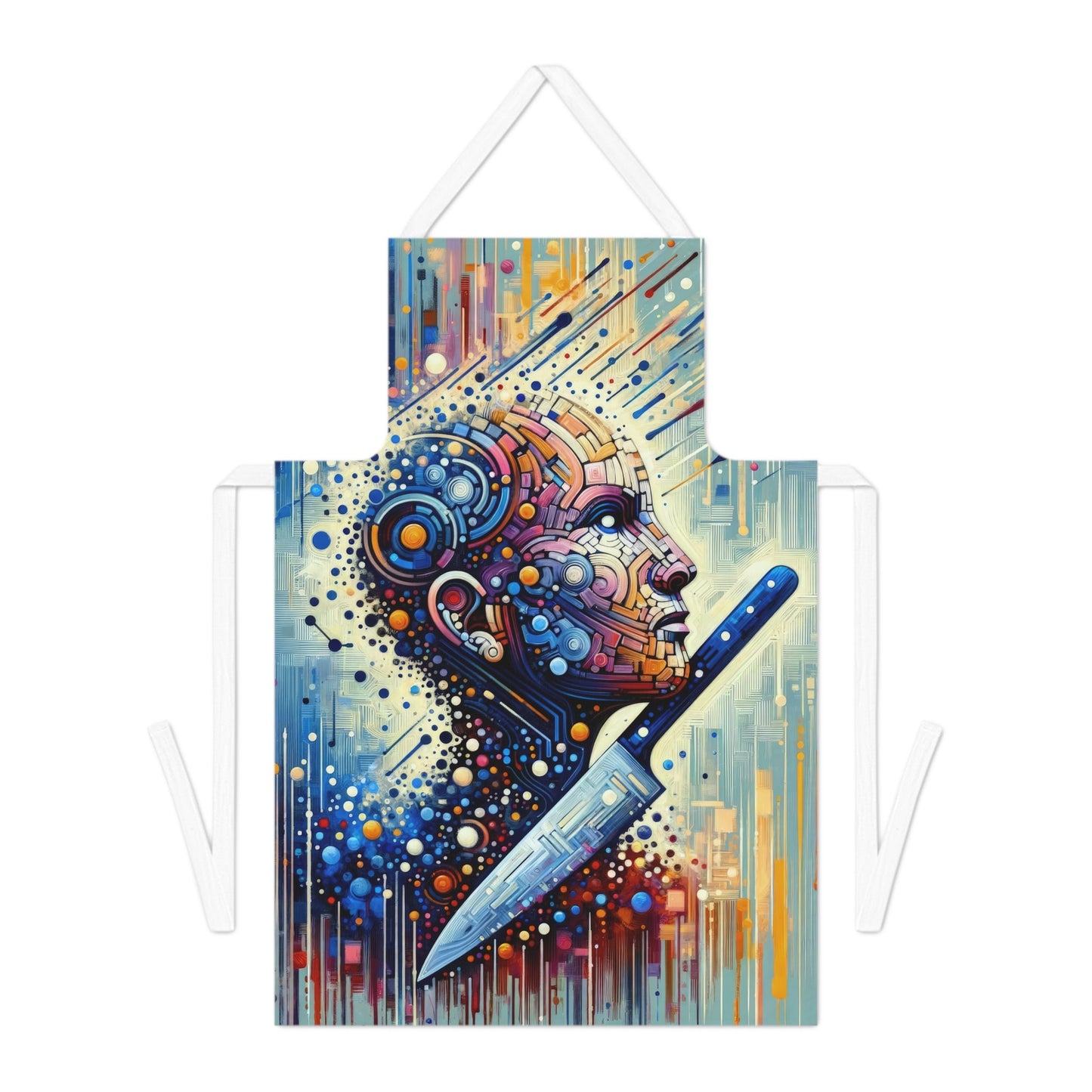 Digital Carving Abstract Adult Apron (AOP) - ATUH.ART