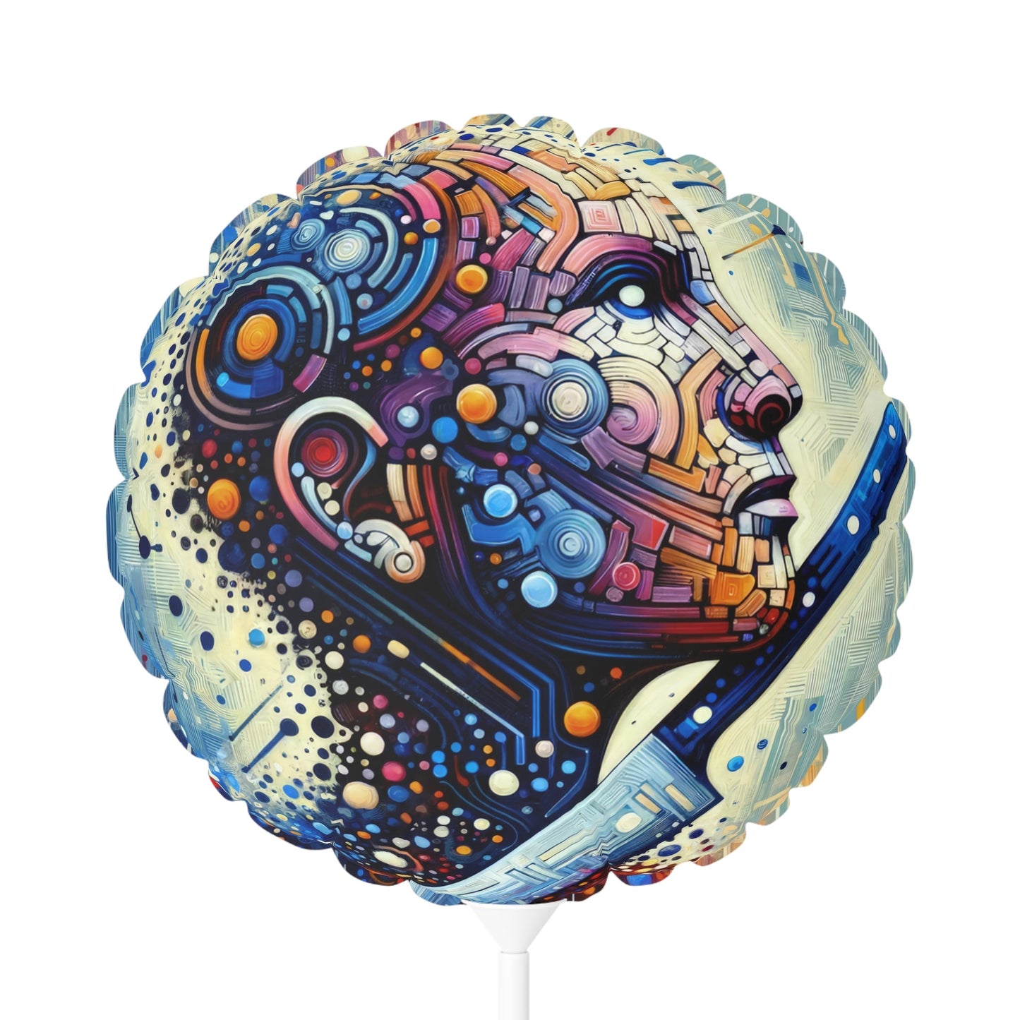 Digital Carving Abstract Balloon (Round and Heart-shaped), 11" - ATUH.ART