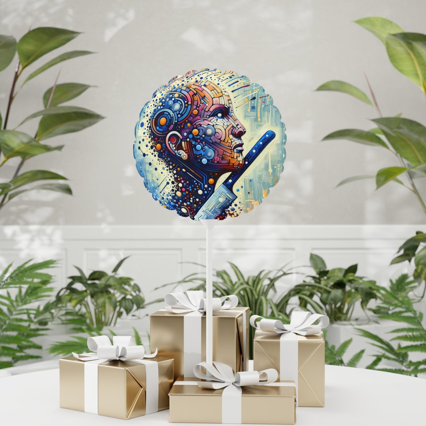 Digital Carving Abstract Balloon (Round and Heart-shaped), 11" - ATUH.ART