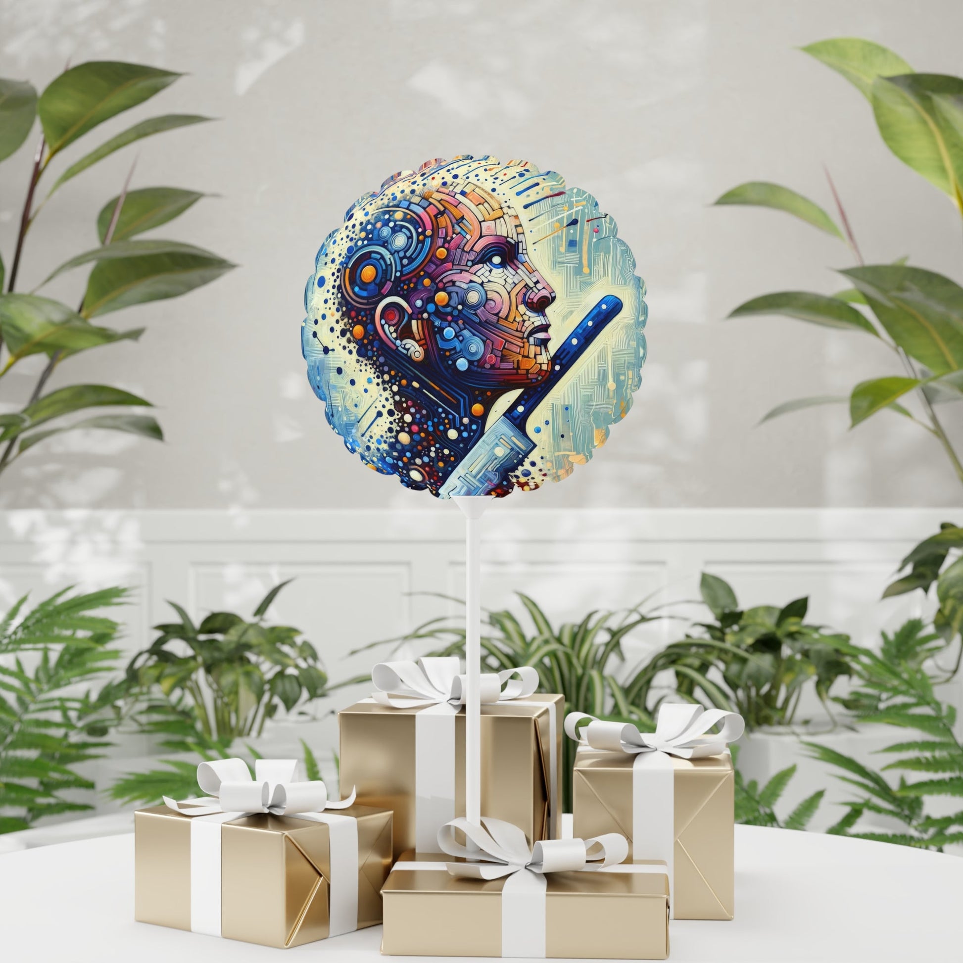 Digital Carving Abstract Balloon (Round and Heart-shaped), 11" - ATUH.ART
