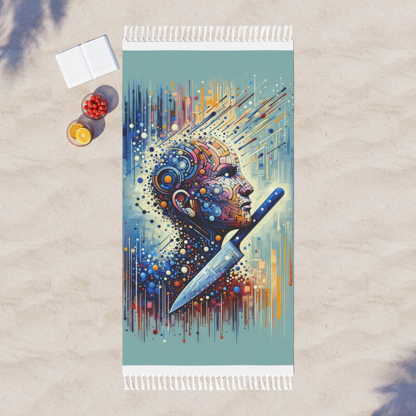 Digital Carving Abstract Boho Beach Cloth - ATUH.ART