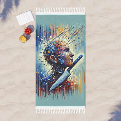 Digital Carving Abstract Boho Beach Cloth - ATUH.ART