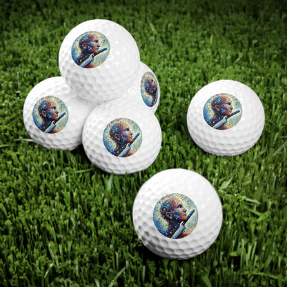Digital Carving Abstract Golf Balls, 6pcs - ATUH.ART