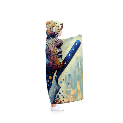 Digital Carving Abstract Hooded Blanket - ATUH.ART