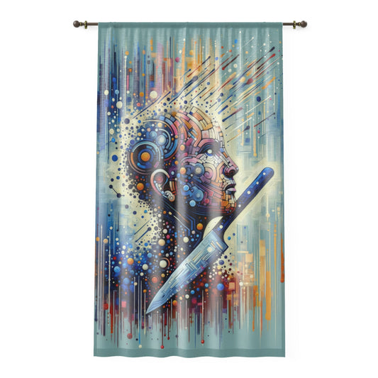 Digital Carving Abstract Window Curtain - ATUH.ART