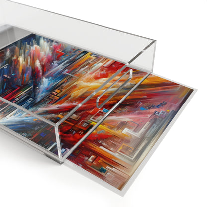 Digital Chaos Symphony Acrylic Serving Tray - ATUH.ART