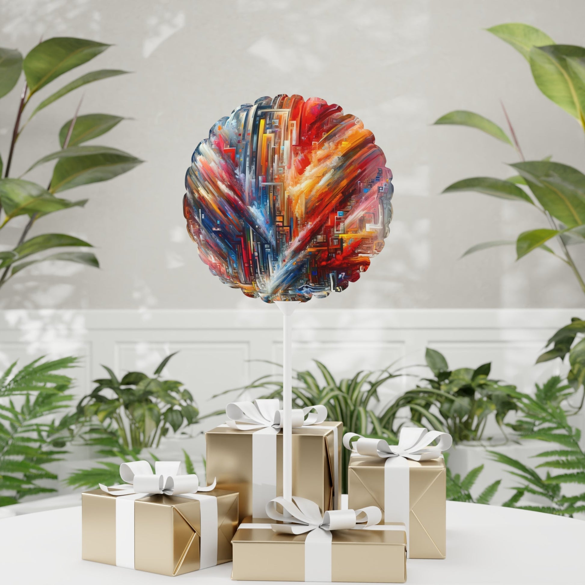 Digital Chaos Symphony Balloon (Round and Heart-shaped), 11" - ATUH.ART