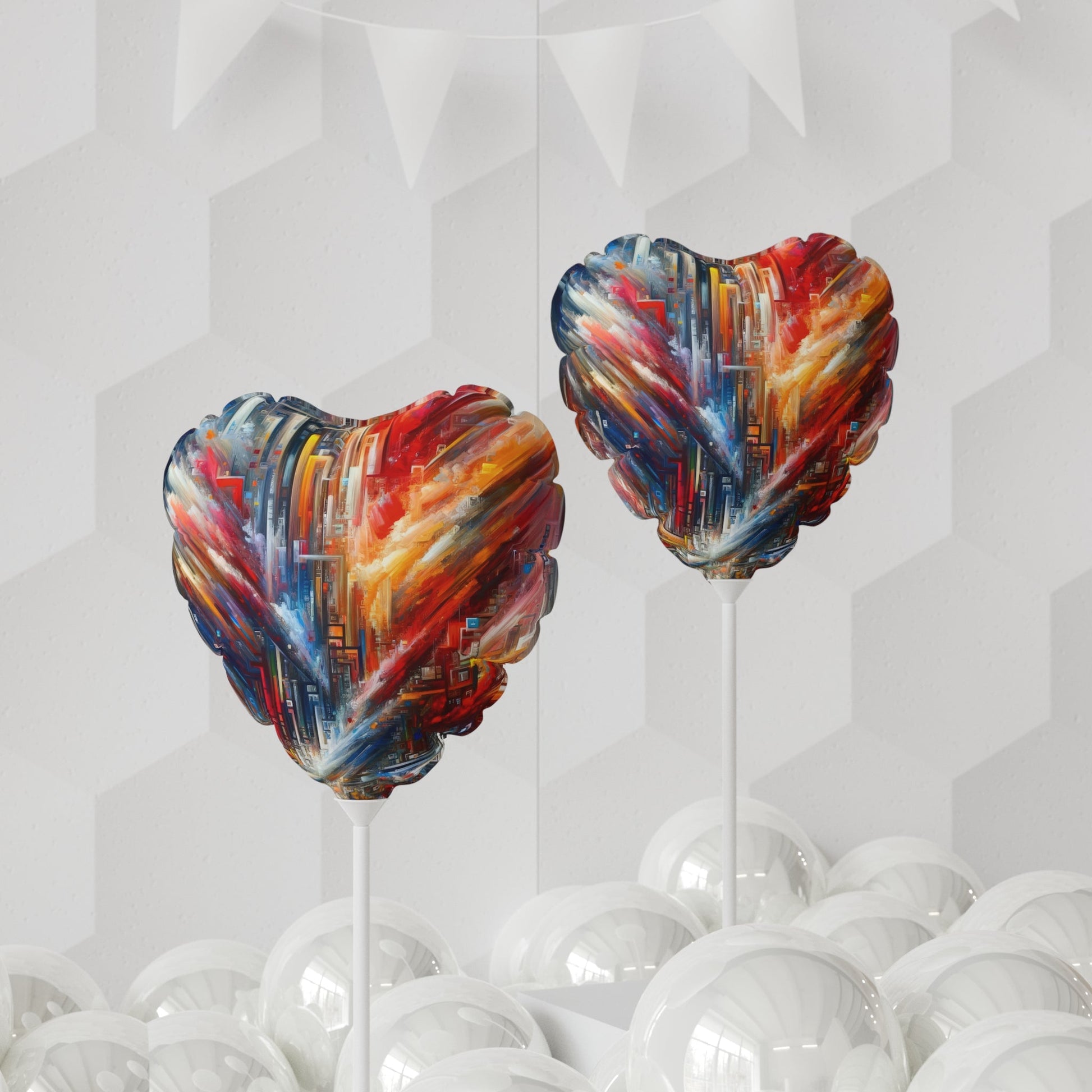 Digital Chaos Symphony Balloon (Round and Heart-shaped), 11" - ATUH.ART