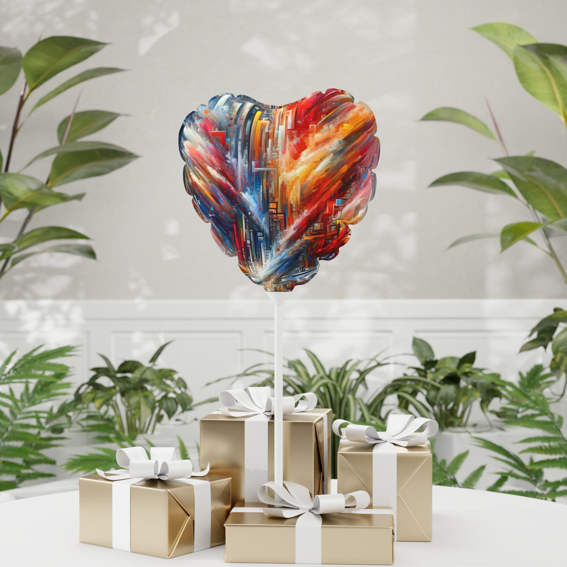 Digital Chaos Symphony Balloon (Round and Heart-shaped), 11" - ATUH.ART