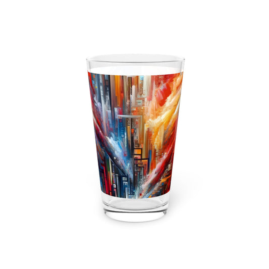 Digital Chaos Symphony Pint Glass, 16oz - ATUH.ART