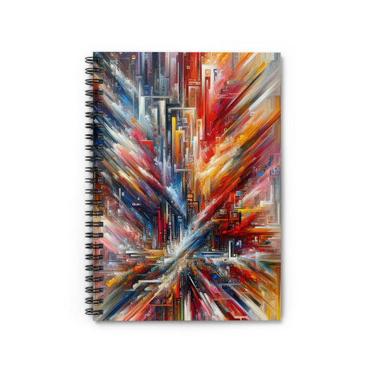 Digital Chaos Symphony Spiral Notebook - Ruled Line - ATUH.ART