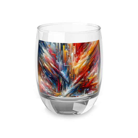 Digital Chaos Symphony Whiskey Glass - ATUH.ART