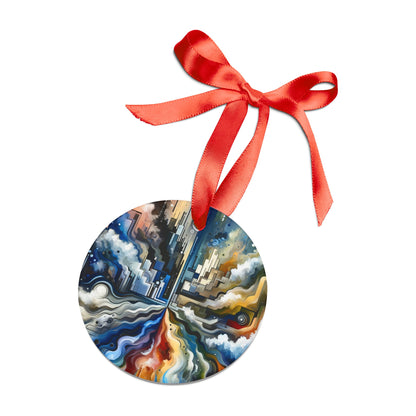 Digital Divide Navigation Acrylic Ornament with Ribbon - ATUH.ART
