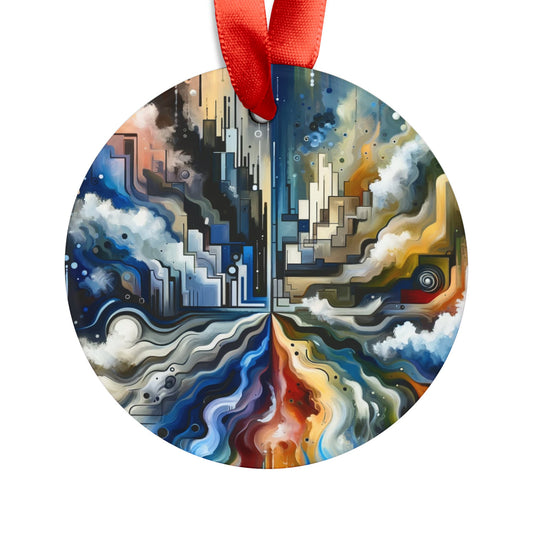Digital Divide Navigation Acrylic Ornament with Ribbon - ATUH.ART
