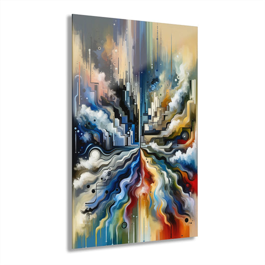 Digital Divide Navigation Acrylic Prints (French Cleat Hanging) - ATUH.ART