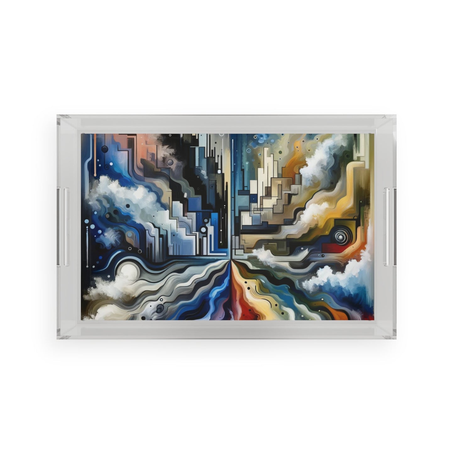 Digital Divide Navigation Acrylic Serving Tray - ATUH.ART