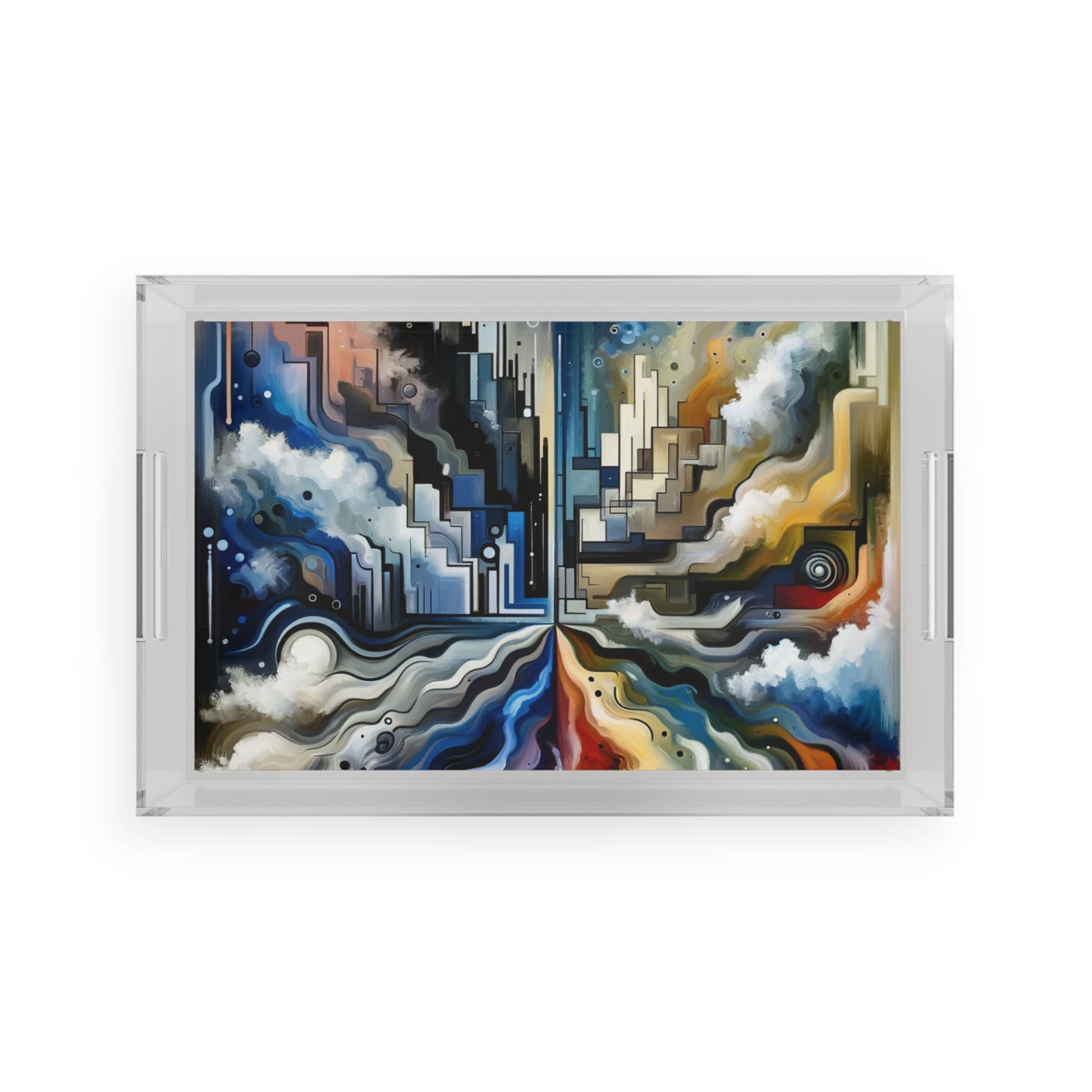 Digital Divide Navigation Acrylic Serving Tray - ATUH.ART
