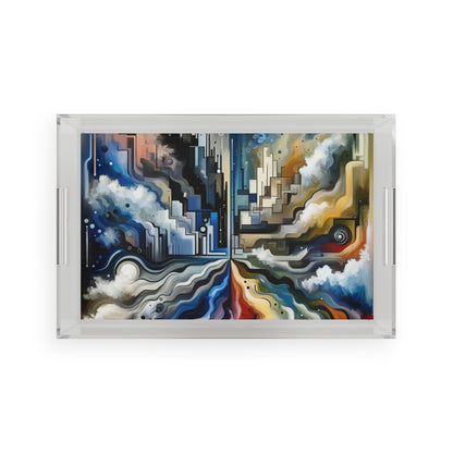 Digital Divide Navigation Acrylic Serving Tray - ATUH.ART