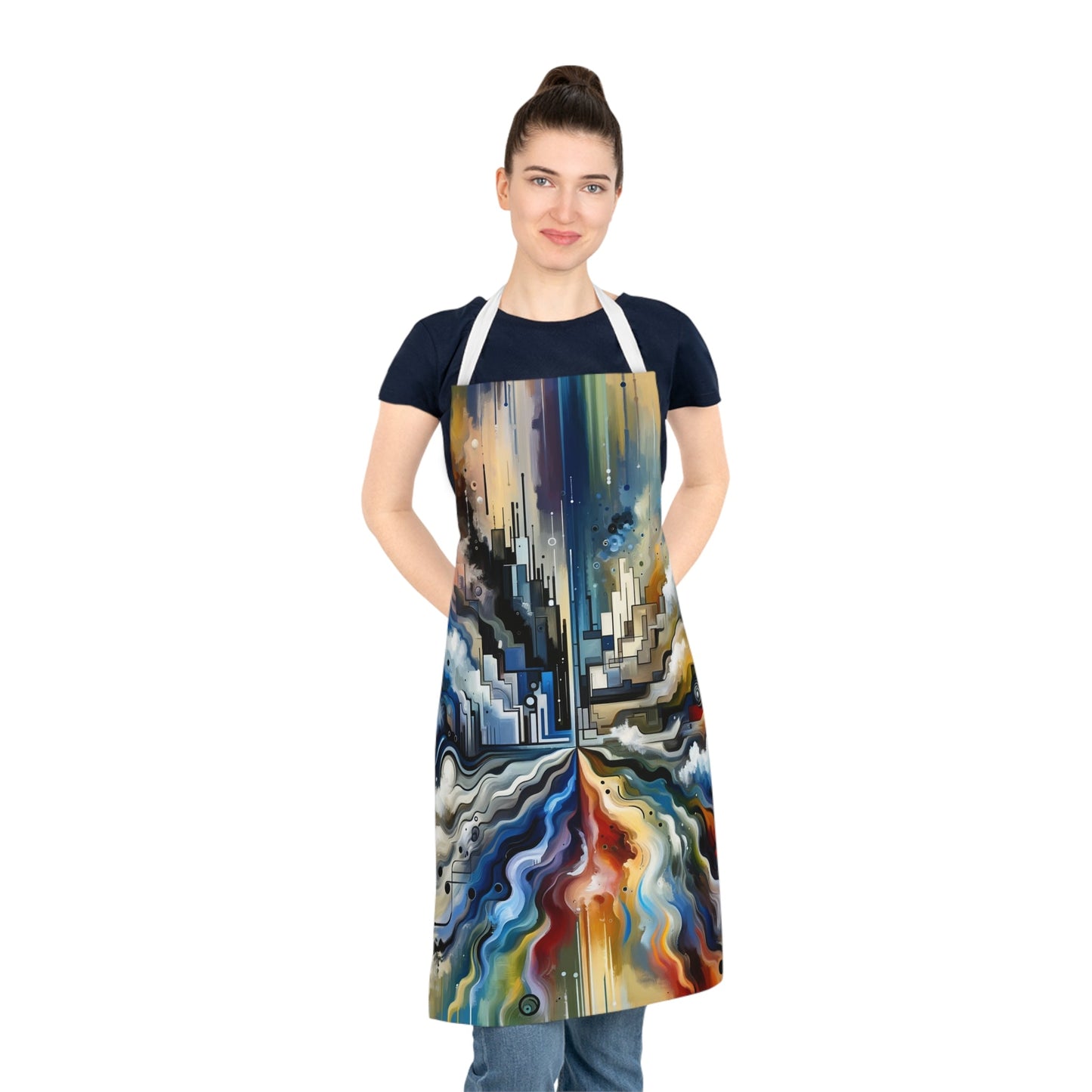 Digital Divide Navigation Adult Apron (AOP) - ATUH.ART