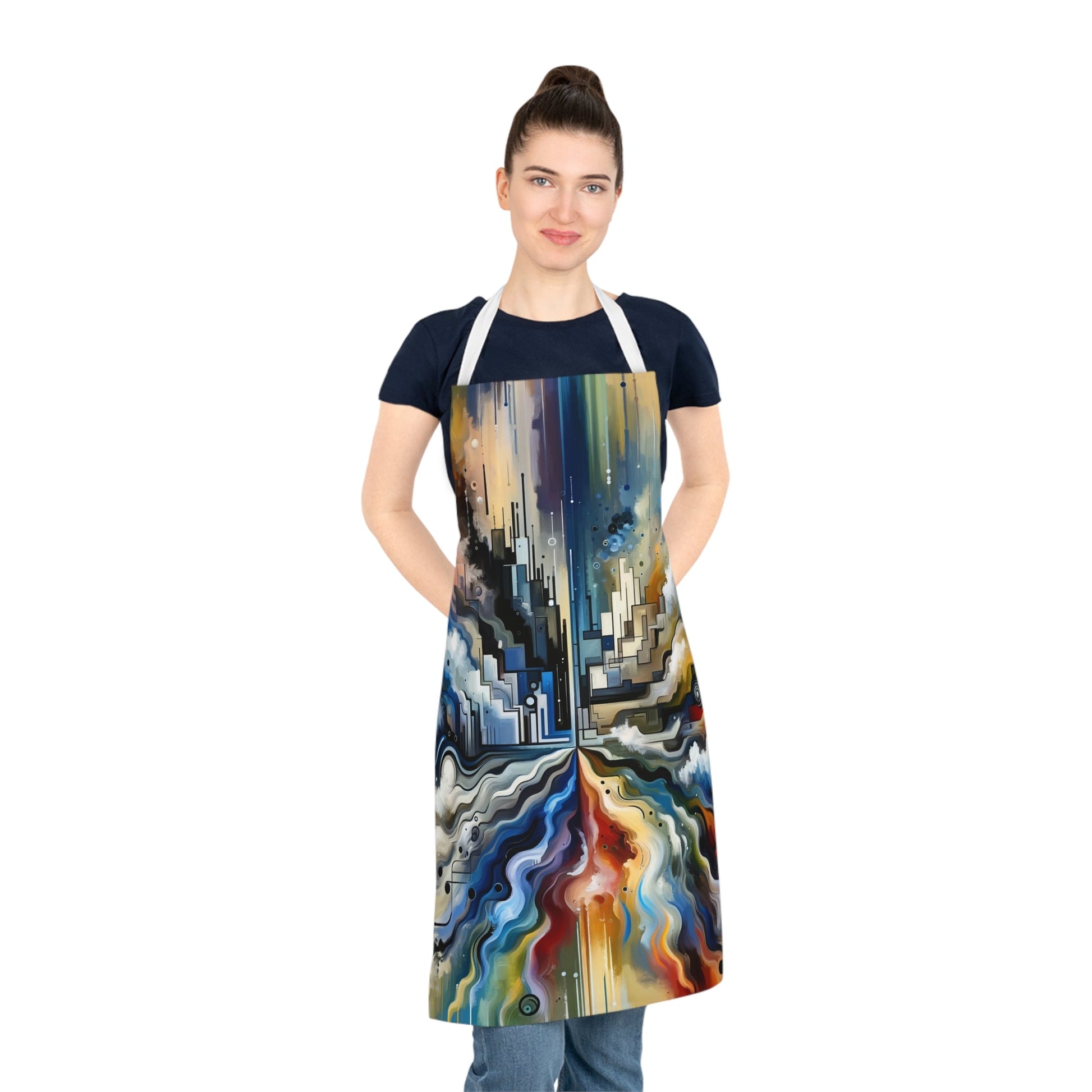 Digital Divide Navigation Adult Apron (AOP) - ATUH.ART