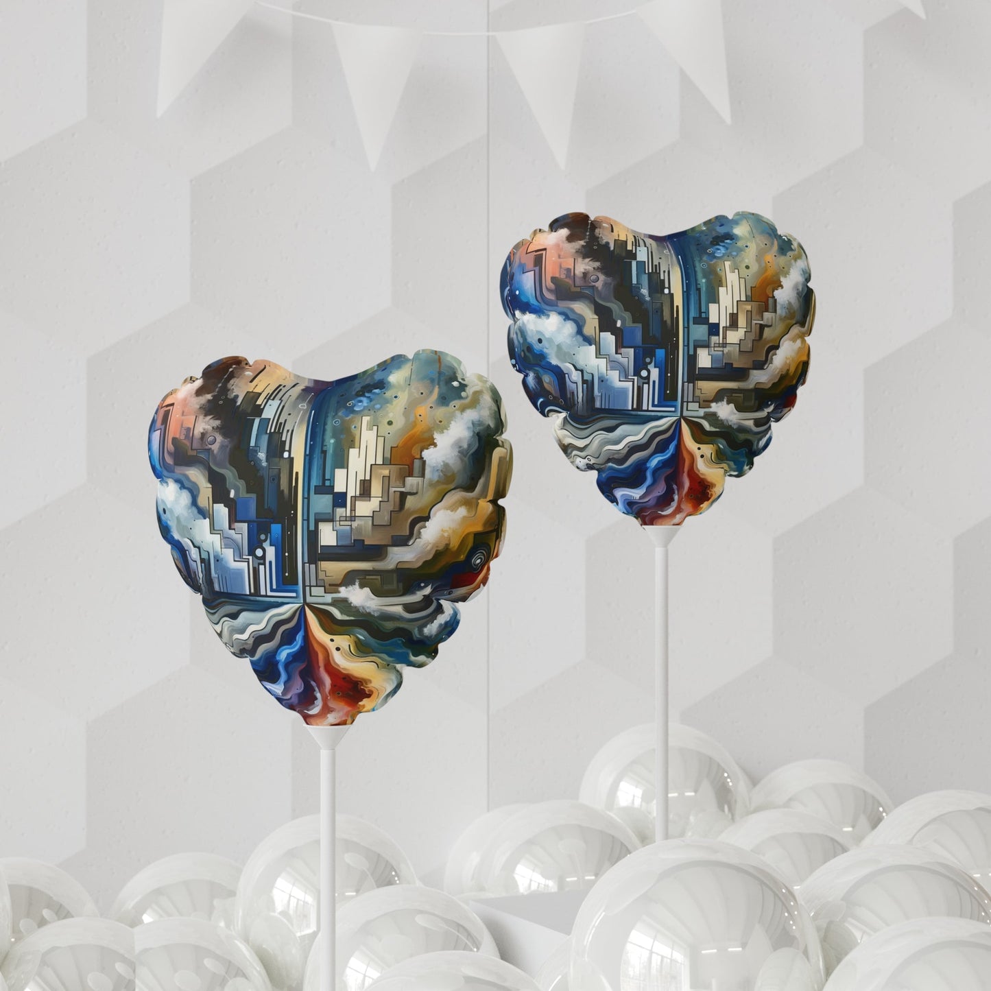 Digital Divide Navigation Balloon (Round and Heart-shaped), 11" - ATUH.ART