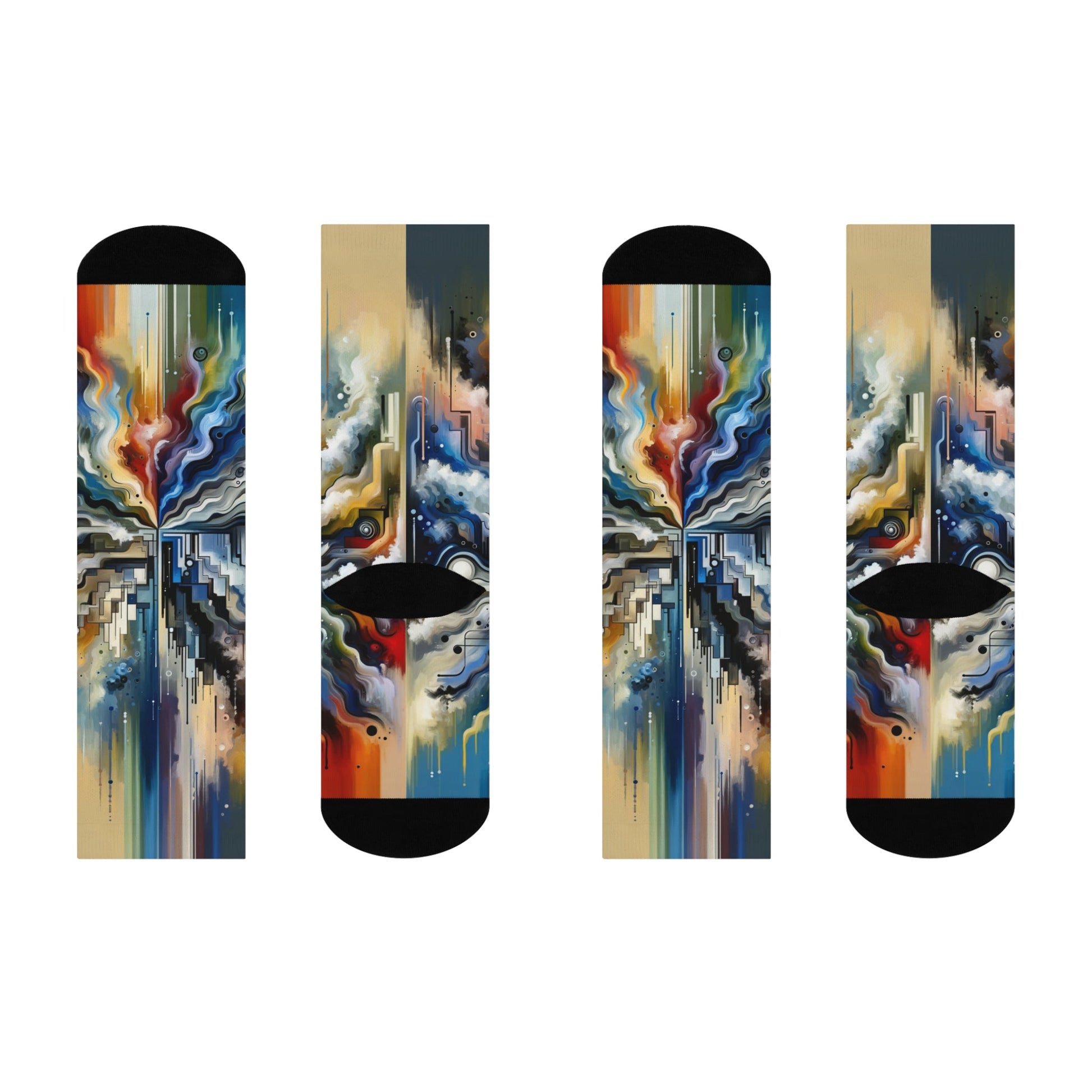 Digital Divide Navigation Cushioned Crew Socks - ATUH.ART