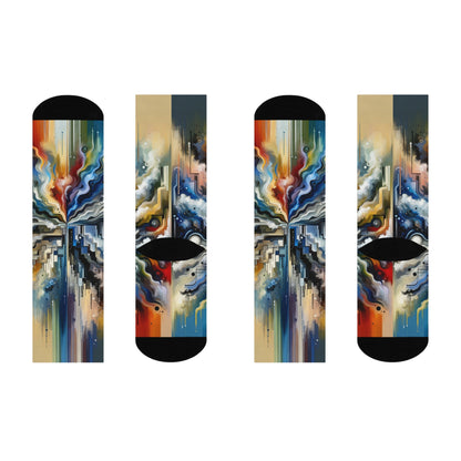 Digital Divide Navigation Cushioned Crew Socks - ATUH.ART