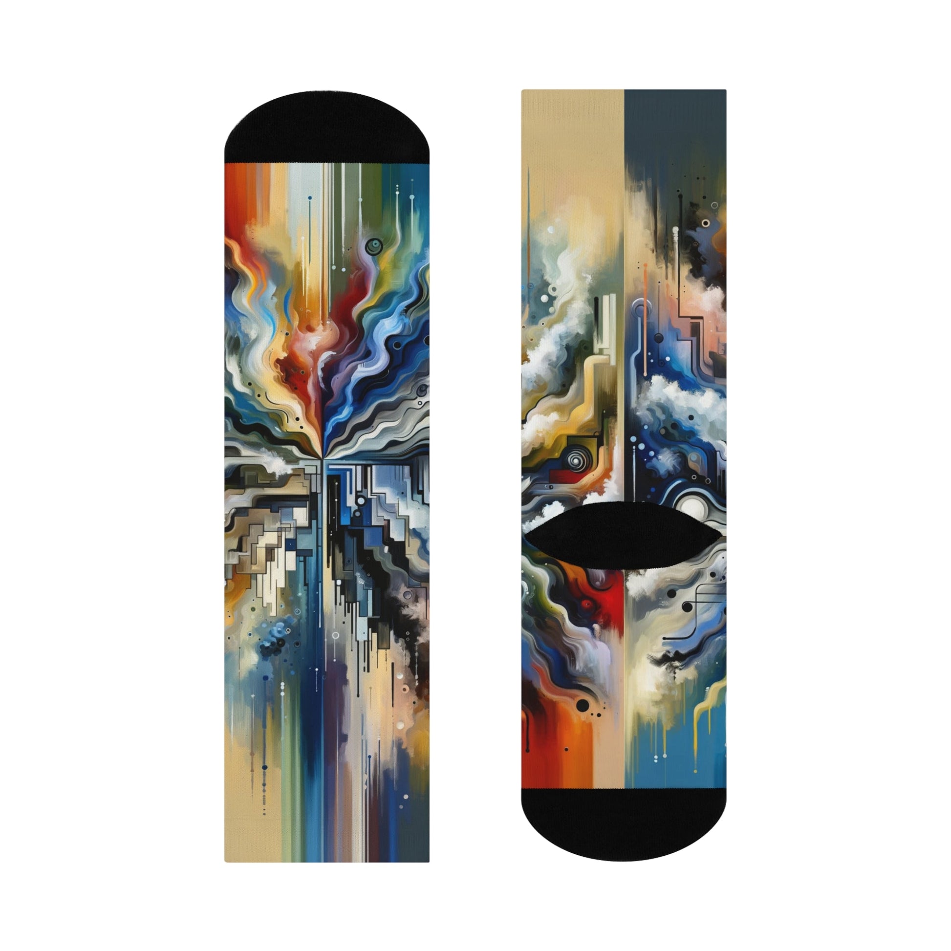 Digital Divide Navigation Cushioned Crew Socks - ATUH.ART