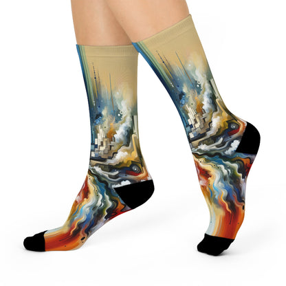Digital Divide Navigation Cushioned Crew Socks - ATUH.ART