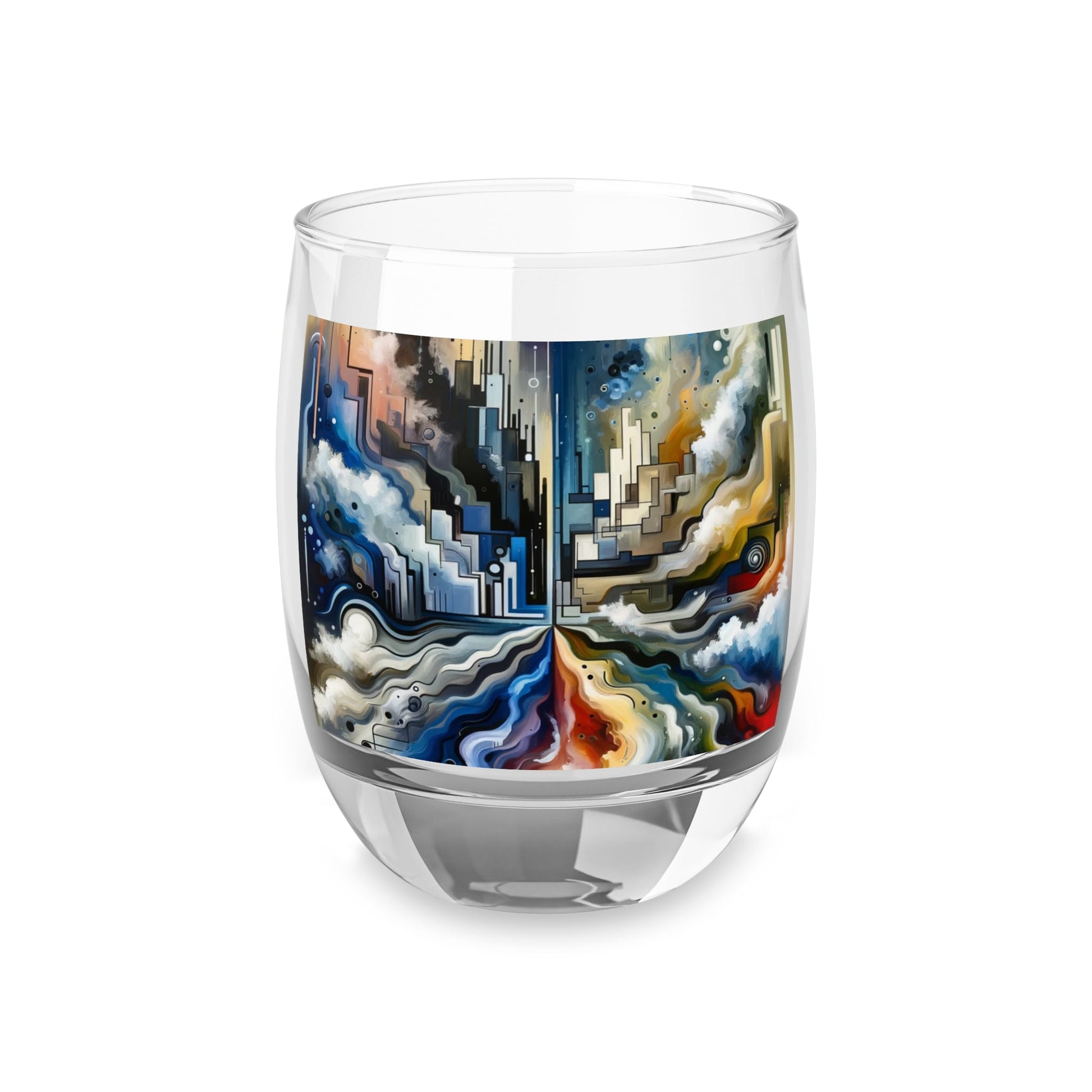 Digital Divide Navigation Whiskey Glass - ATUH.ART