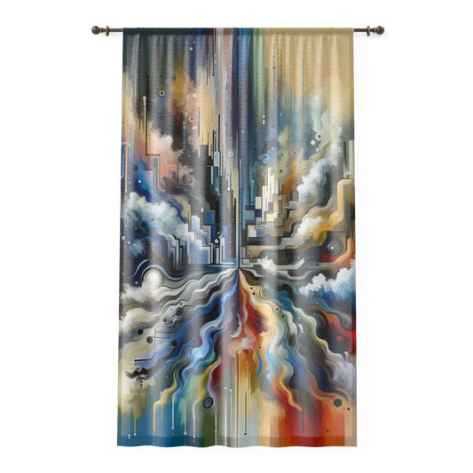 Digital Divide Navigation Window Curtain - ATUH.ART