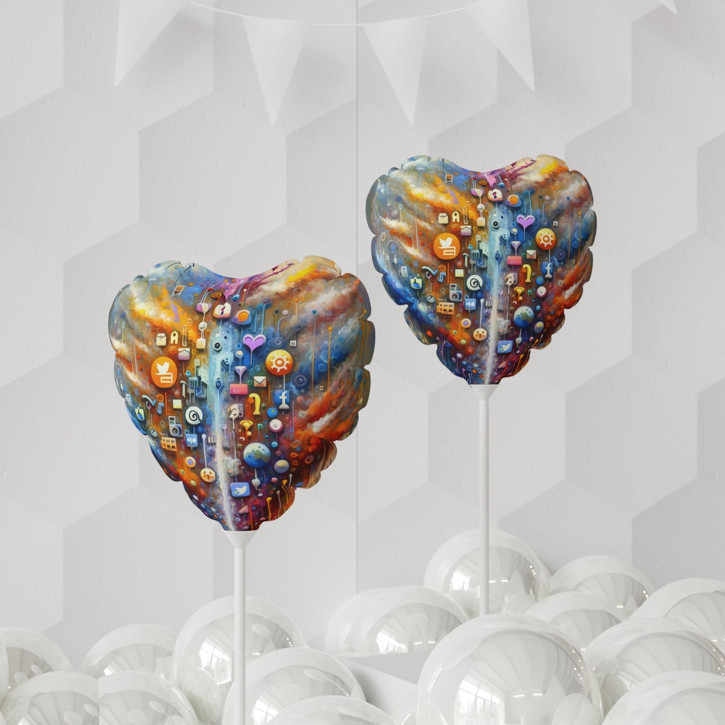 Digital Essence Revelation Balloon (Round and Heart-shaped), 11" - ATUH.ART