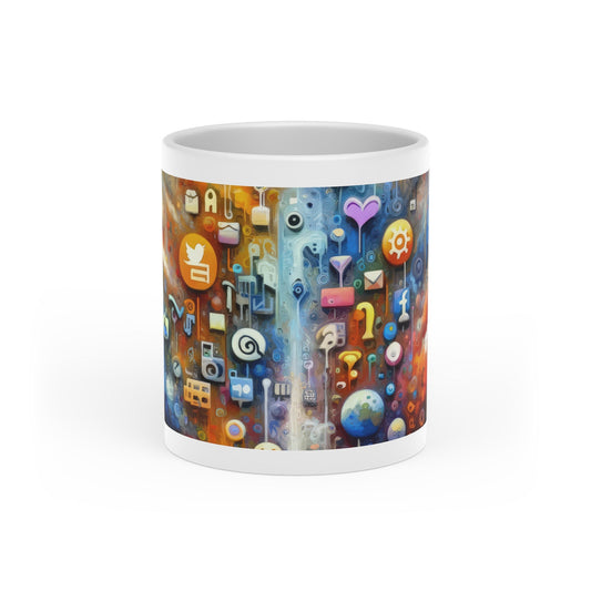 Digital Essence Revelation Heart-Shaped Mug - ATUH.ART