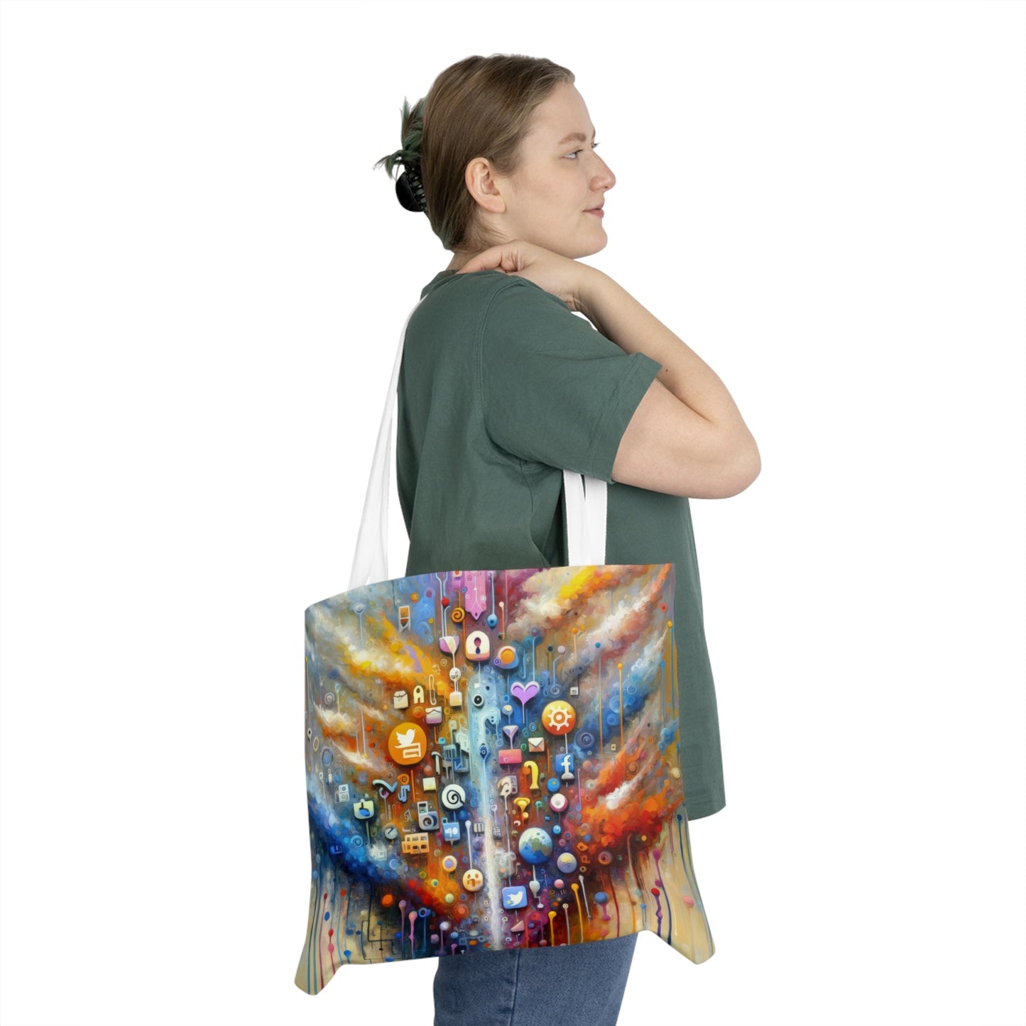 Digital Essence Revelation Shoulder Tote Bag (AOP) - ATUH.ART