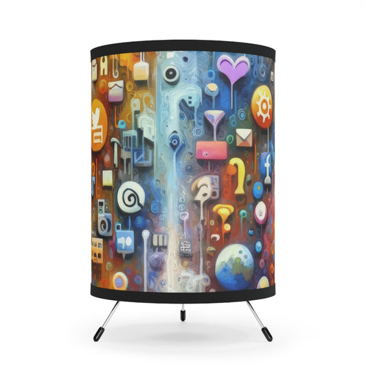 Digital Essence Revelation Tripod Lamp with High-Res Printed Shade, US\CA plug - ATUH.ART