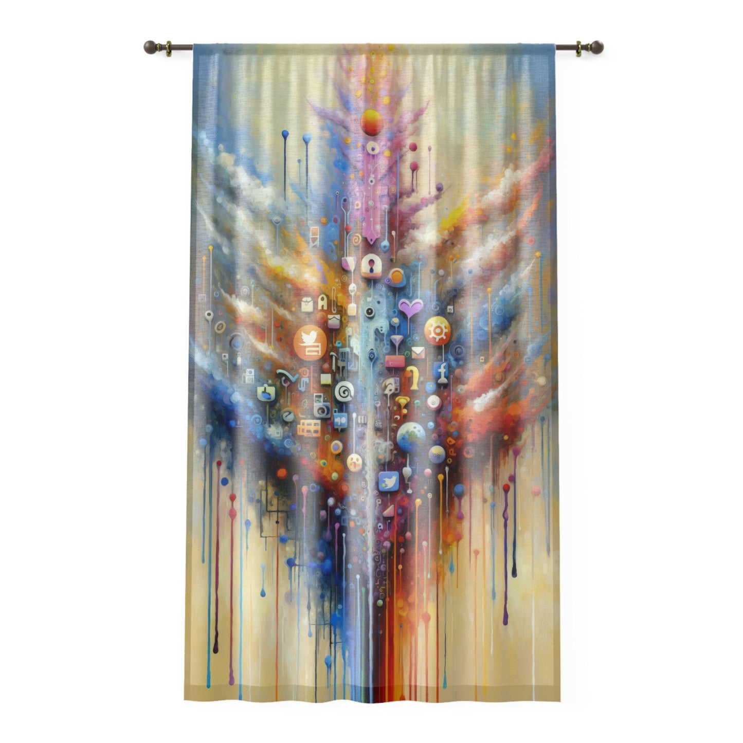 Digital Essence Revelation Window Curtain - ATUH.ART