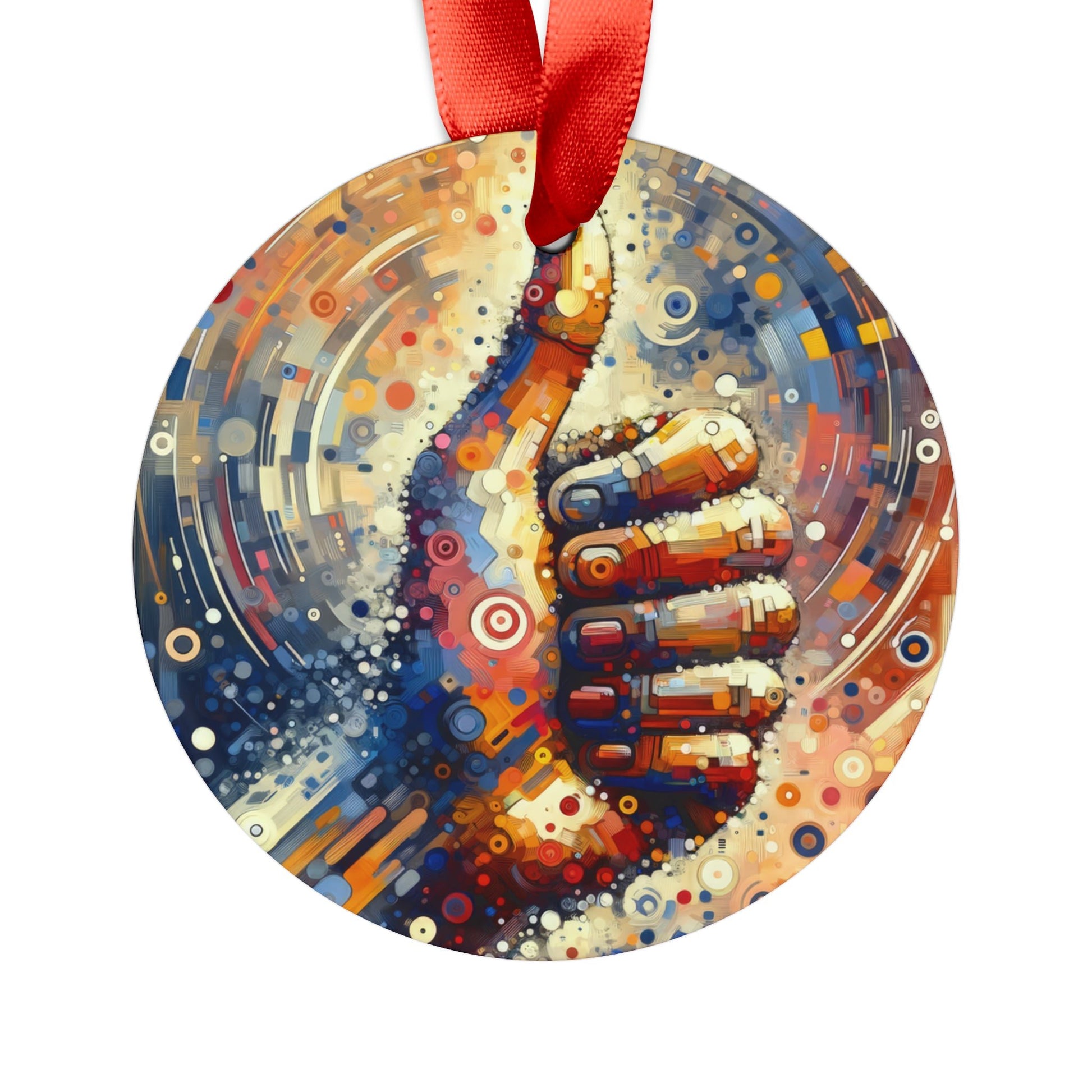 Digital Gratitude Nod Acrylic Ornament with Ribbon - ATUH.ART