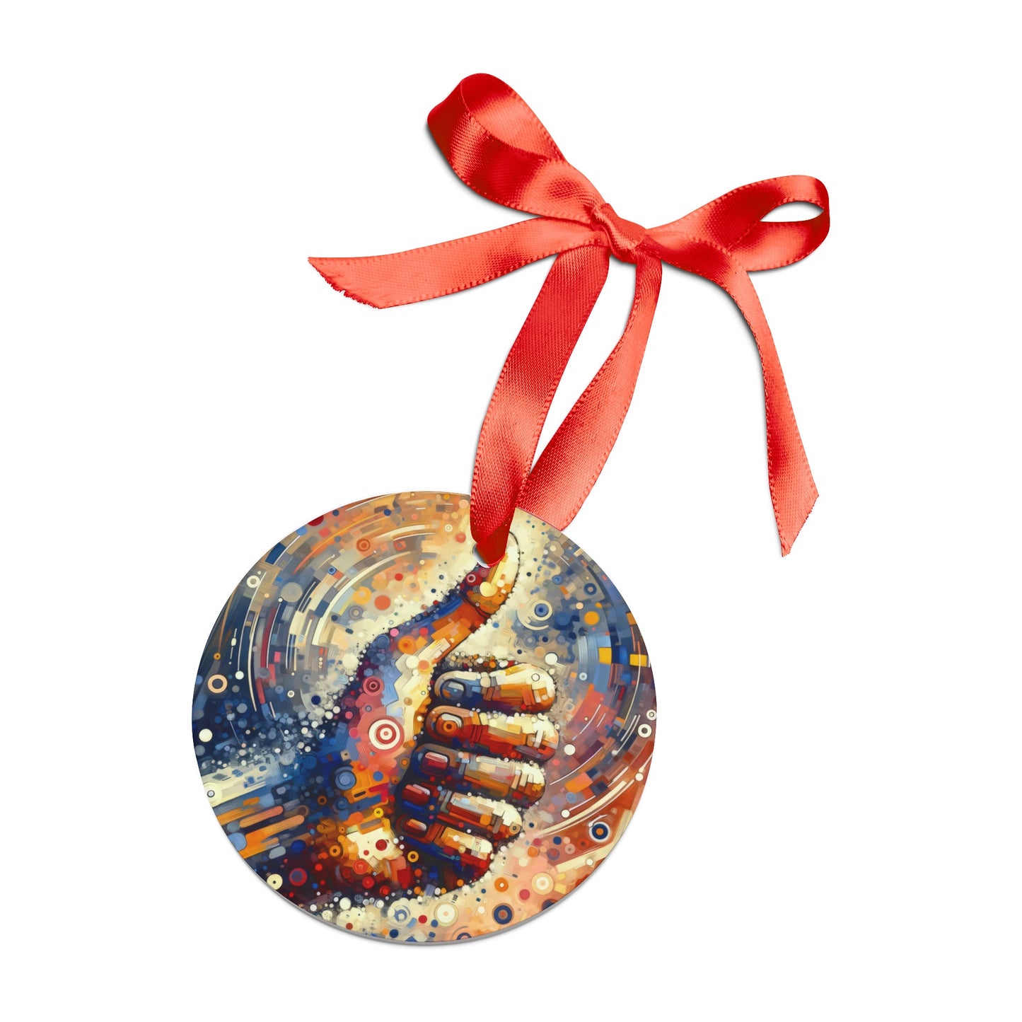 Digital Gratitude Nod Acrylic Ornament with Ribbon - ATUH.ART