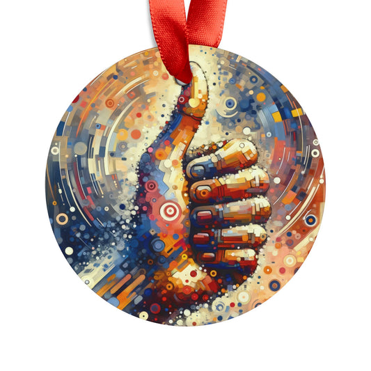 Digital Gratitude Nod Acrylic Ornament with Ribbon - ATUH.ART
