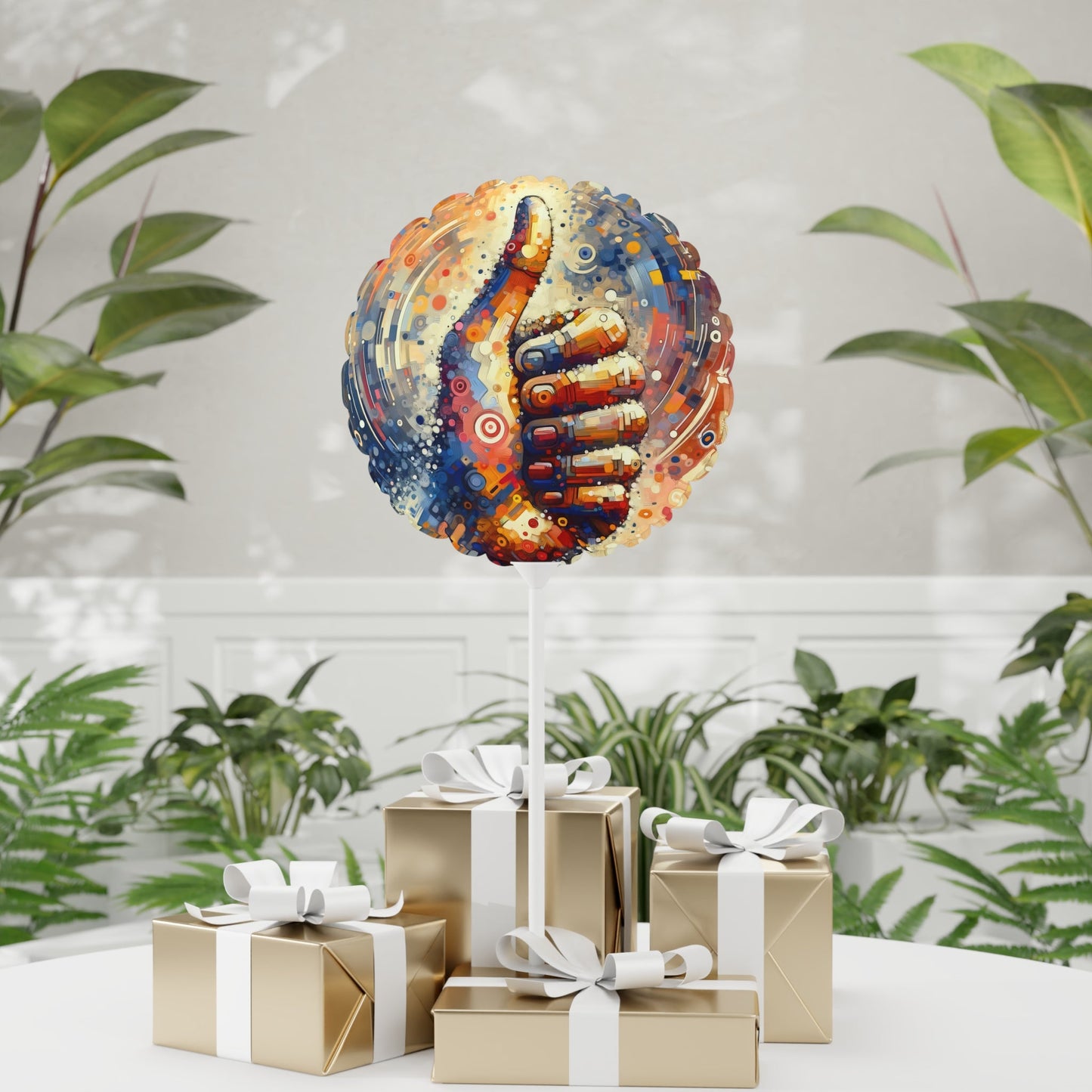 Digital Gratitude Nod Balloon (Round and Heart-shaped), 11" - ATUH.ART