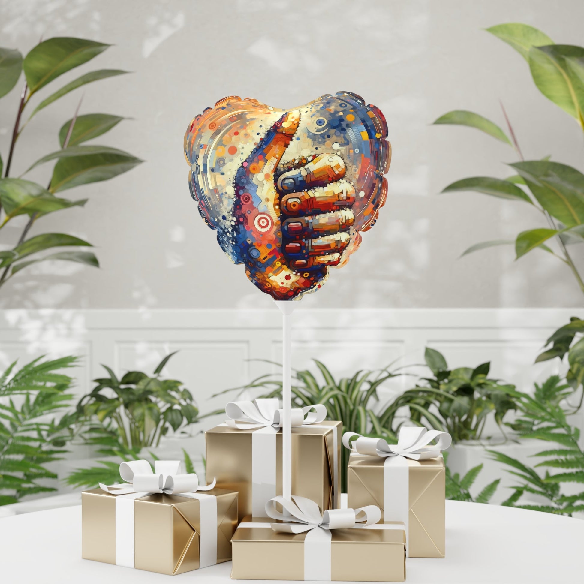 Digital Gratitude Nod Balloon (Round and Heart-shaped), 11" - ATUH.ART