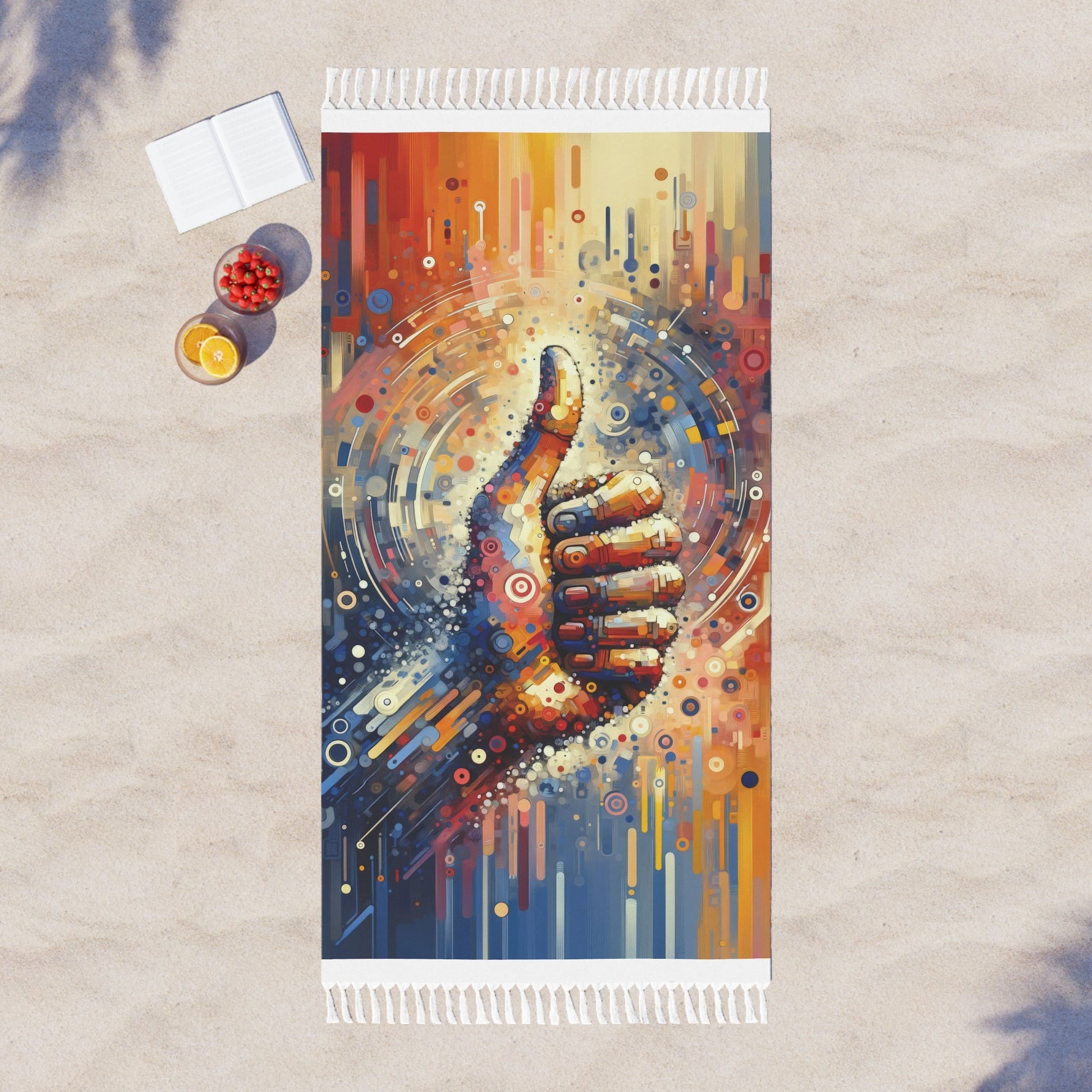 Digital Gratitude Nod Boho Beach Cloth - ATUH.ART
