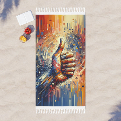 Digital Gratitude Nod Boho Beach Cloth - ATUH.ART