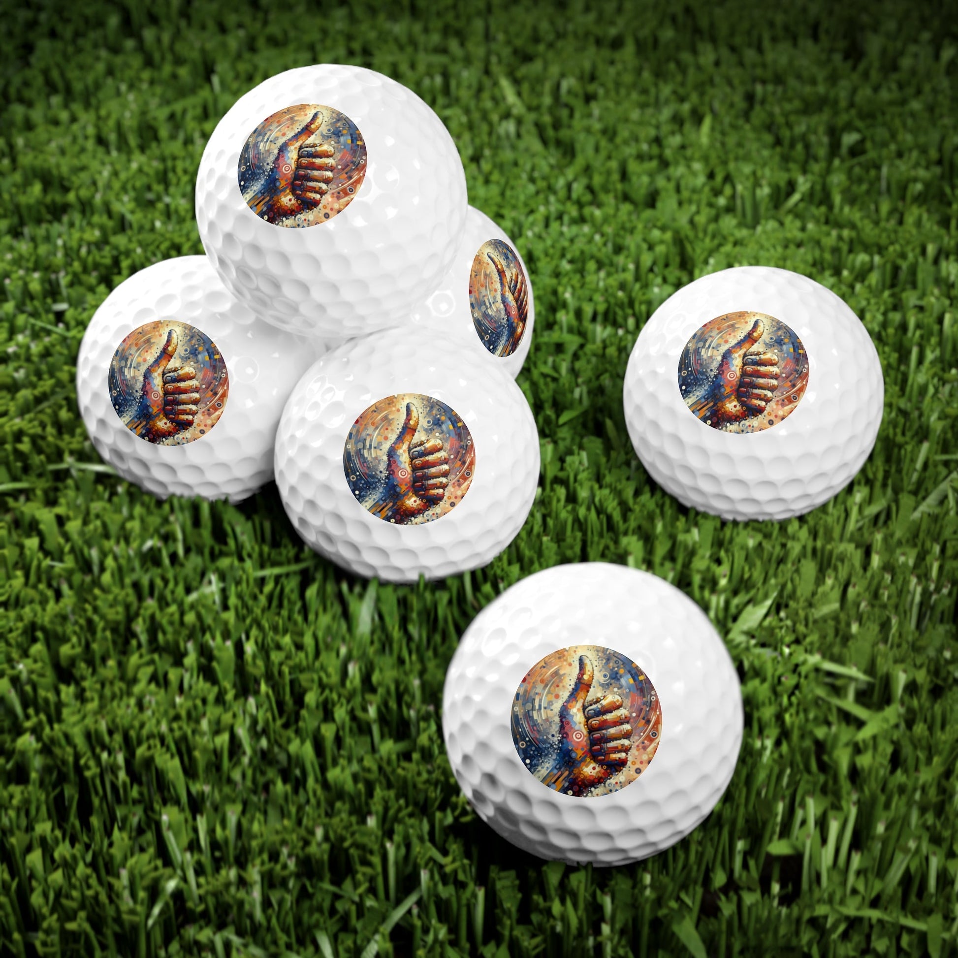 Digital Gratitude Nod Golf Balls, 6pcs - ATUH.ART